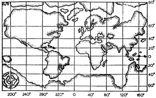 Рис. 5. Карта мира Меркатора