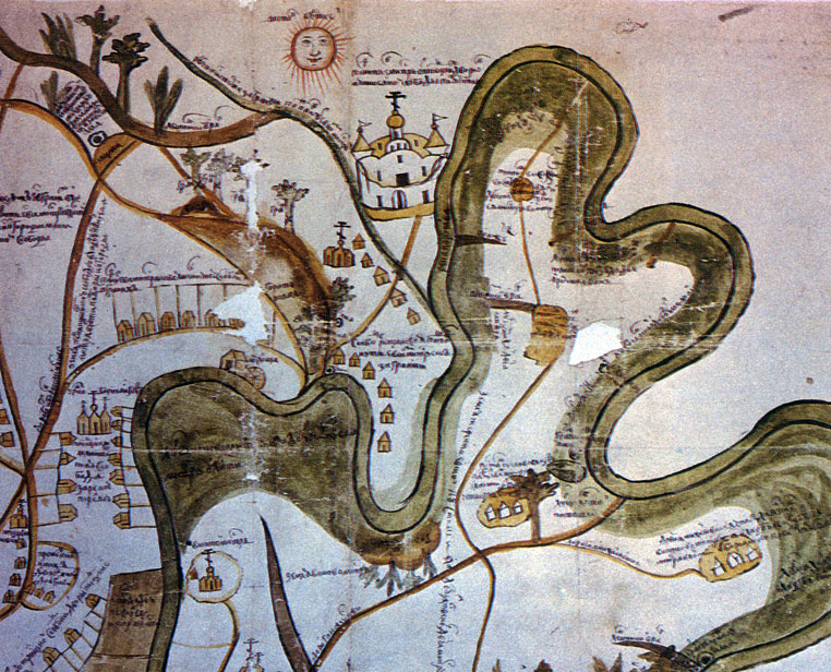 Чертеж земель Пафнутьева монастыря по реке Протве (ок. 1660 г.)