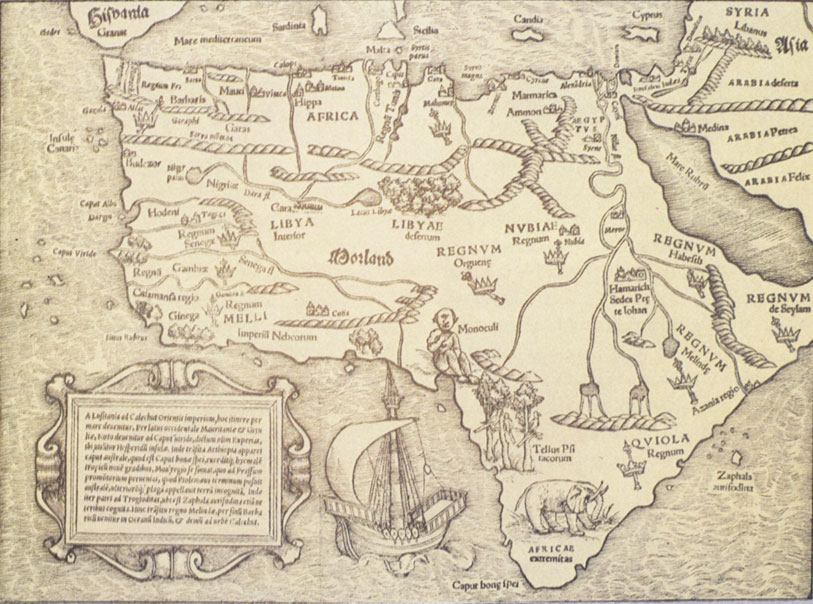 Карта Африки эпохи Возрождения