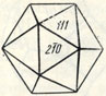 Рис. 124. Кристалл кобальтина. Комбинация пентагон - додекаэдра и октаэдра