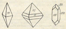 Рис. 164. Кристаллы анатаза