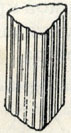 Рис. 310. Штриховка и форма поперечного сечения кристаллов турмалина