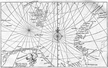 Карта Севера Гесселя Герритса. 1612.