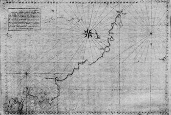 Карта Фёдорова — Гвоздева — Шпанберга. 1743 г.