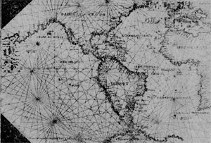 Карта грека Георгия Сидери, прозванного Каллаподой, 1563 г.
