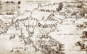 Карта Зальтерио (Зальтьери) 1566 г. или более раннего времени. Wagner, H.R. the Cartography of the Northwest America. Berkeley, California, v. I.