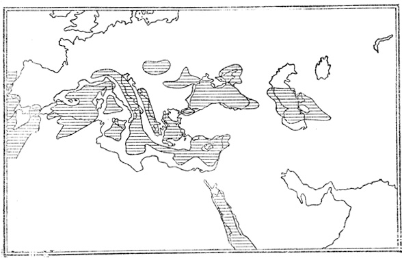 Средиземноморский бассейн в мессинское время 6-5,5 млн лет назад [Rogl, Steininger, 1983]