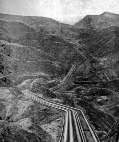 Нефтепровод Ага-Джари - Абадан, проложенный в горах Загрос