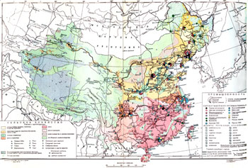 Китай, экономическая карта